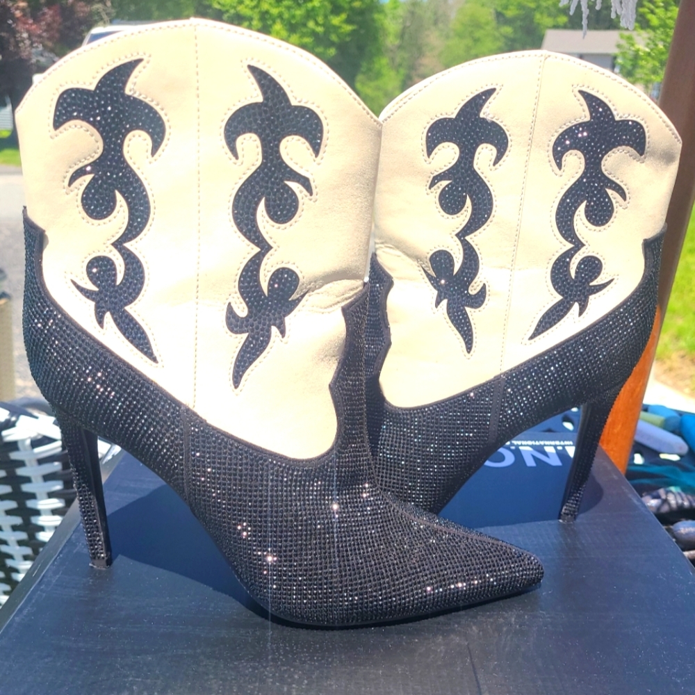 Sparkly Western high heel boots